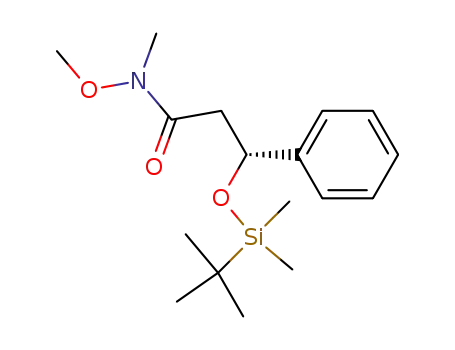 (R)-3-(tert-butyldimethylsylil)oxy-N-methoxy-N-methyl-benzenepropanamide