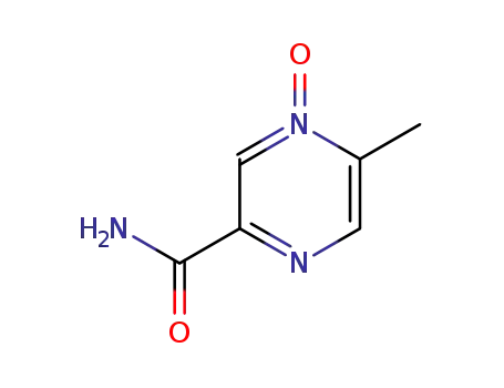 Molecular Structure of 51037-25-3 (Pyrazinecarboxamide, 5-methyl-, 4-oxide)