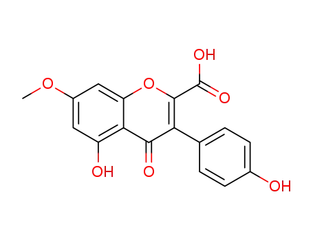 5-hydroxy-3-(4-hydroxy-phenyl)-7-methoxy-4-oxo-4<i>H</i>-chromene-2-carboxylic acid
