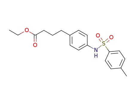 Molecular Structure of 1138239-43-6 (4-[4-(toluene-4-sulfonylamino)-phenyl]-butyric acid ethyl ester)