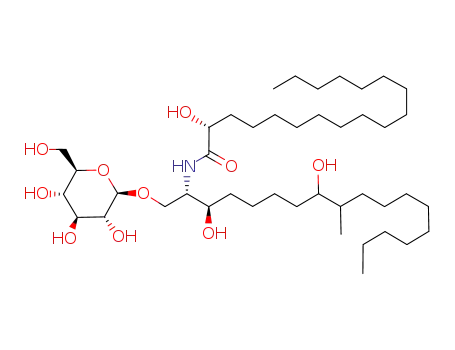 (R)-2-Hydroxy-octadecanoic acid [(1S,2R)-2,7-dihydroxy-8-methyl-1-((2R,3R,4S,5S,6R)-3,4,5-trihydroxy-6-hydroxymethyl-tetrahydro-pyran-2-yloxymethyl)-heptadecyl]-amide