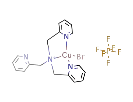 Molecular Structure of 135436-20-3 ((tris(2-pyridylmethyl)amine)BrCu(II) PF<sub>6</sub>)