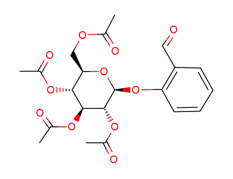 Molecular Structure of 14581-83-0 (2'-FORMYLPHENYL 2,3,4,6-TETRA-O-ACETYL-BETA-D-GLUCOPYRANOSIDE)