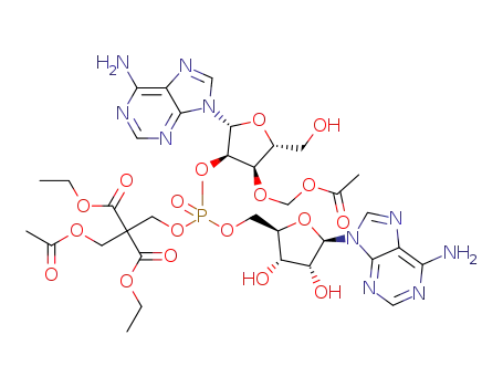 3'-O-(acetyloxymethyl)adenosin-2'-yl adenosin-5'-yl 3-(acetyloxy)-2,2-bis(ethoxycarbonyl)propyl phosphate