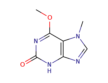 Molecular Structure of 85982-53-2 (7-methyl-2-hydroxy-6-methoxypurine)
