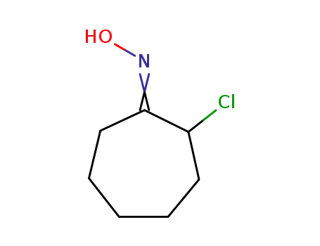Molecular Structure of 3238-19-5 (Cycloheptanone, 2-chloro-, oxime)