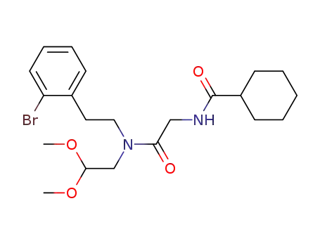 Molecular Structure of 406954-91-4 (N-(2,2-dimethoxyethyl)-N-[2-(2-bromophenyl)ethyl]-2-(cyclohexylcarbonylamino)acetamide)