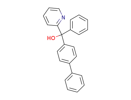 Molecular Structure of 74671-91-3 (phenyl-4'-biphenyl-2-pyridylcarbinol)