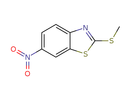 Molecular Structure of 3621-99-6 (2-(METHYLTHIO)-6-NITRO-1,3-BENZOTHIAZOLE)