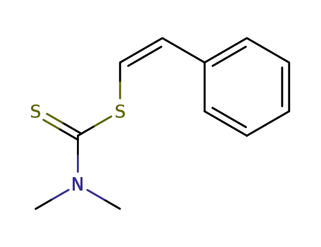 Molecular Structure of 110637-74-6 (Dimethyl-dithiocarbamic acid (Z)-styryl ester)