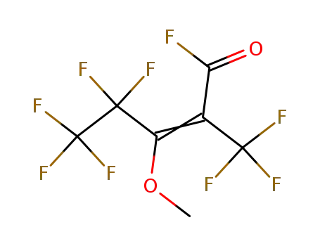 Molecular Structure of 84047-25-6 ((Z)-4,4,5,5,5-Pentafluoro-3-methoxy-2-trifluoromethyl-pent-2-enoyl fluoride)