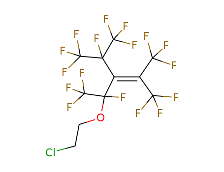Molecular Structure of 66115-85-3 (4-(2-chloro-ethoxy)-1,1,1,4,5,5,5-heptafluoro-3-(1,2,2,2-tetrafluoro-1-trifluoromethyl-ethyl)-2-trifluoromethyl-pent-2-ene)
