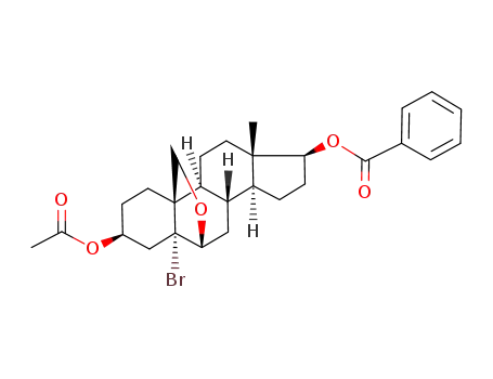5-bromo-6β,19-epoxy-5α-androstane-3β,17β-diol 3-acetate 17-benzoate
