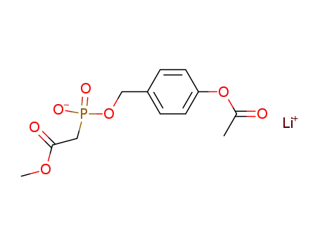 Molecular Structure of 144965-55-9 (lithium 4-acetoxybenzyl methoxycarbonylmethylphosphonate)