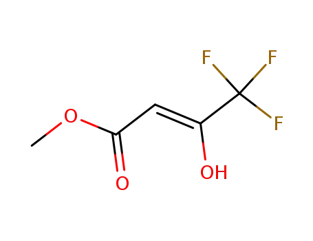 Molecular Structure of 113341-46-1 (2-Butenoic acid, 4,4,4-trifluoro-3-hydroxy-, methyl ester, (Z)-)