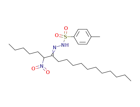 Molecular Structure of 128802-33-5 (6-Nitro-7-octadecanone (p-tolylsulfonyl)hydrazone)