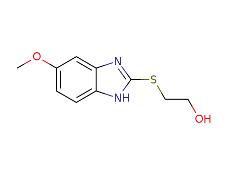 Molecular Structure of 79938-43-5 (2-<(5-methoxy-2-benzimidazolyl)thio>ethanol)