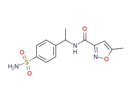 N- [1- [4- (아미노 설 포닐) 페닐] 에틸] -5- 메틸이 속 사졸 -3- 카르 복스 아미드