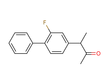 Molecular Structure of 72625-13-9 (3-(2-fluorobiphenyl-4-yl)butan-2-one)