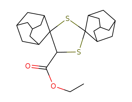 Molecular Structure of 98922-03-3 (ethyl dispiro[1,3-dithiolane-2',2;4',2''-bis(adamantane)]-5'-carboxylate)