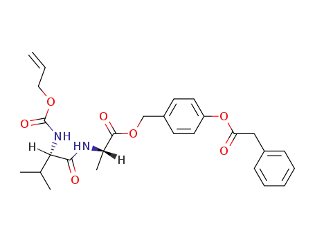 Molecular Structure of 330970-66-6 ((S)-2-((S)-2-Allyloxycarbonylamino-3-methyl-butyrylamino)-propionic acid 4-phenylacetoxy-benzyl ester)