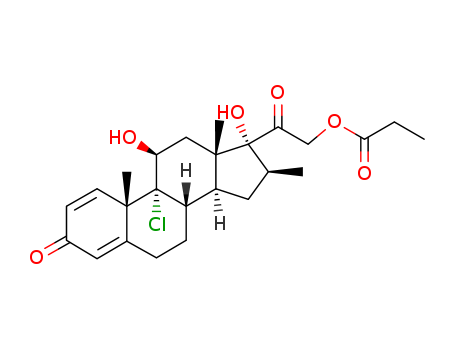 Pregna-1,4-diene-3,20-dione,9-chloro-11,17-dihydroxy-16-methyl-21-(1-oxopropoxy)-, (11b,16b)-