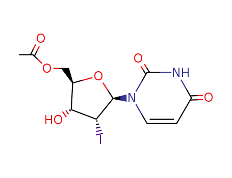 Molecular Structure of 109368-38-9 (<i>O</i><sup>5'</sup>-acetyl-2'-iodo-2'-deoxy-uridine)