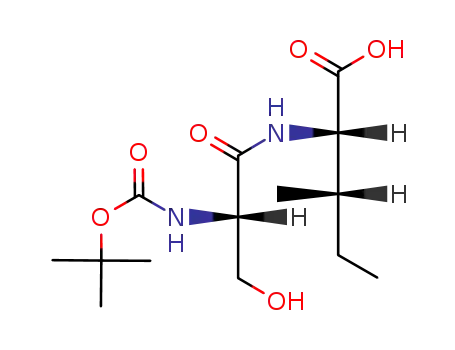 Molecular Structure of 145435-25-2 (N-Boc-L-Ser-Ile-OH)
