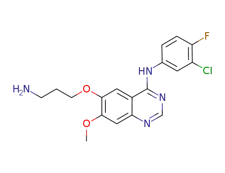 Molecular Structure of 655247-75-9 (4-Quinazolinamine,
6-(3-aminopropoxy)-N-(3-chloro-4-fluorophenyl)-7-methoxy-)