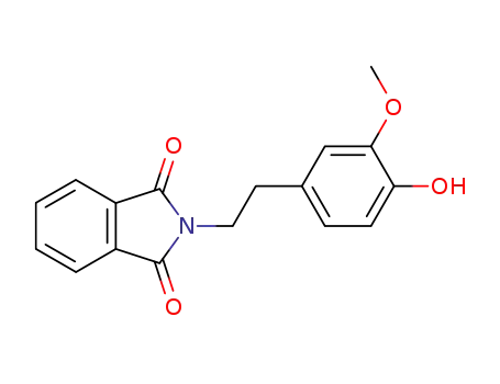 Molecular Structure of 37627-79-5 (N-[2-(3-methoxy-4-hydroxy-phenyl)ethyl]phthalimide)
