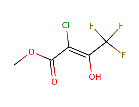 Molecular Structure of 115525-65-0 ((E)-2-Chloro-4,4,4-trifluoro-3-hydroxy-but-2-enoic acid methyl ester)