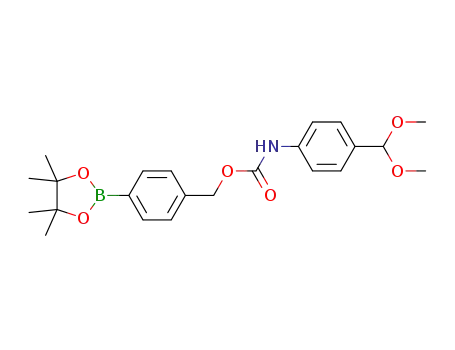 4-(4,4,5,5-tetramethyl-1,3,2-dioxaborolan-2-yl)benzyl 4-(dimethoxymethyl)phenylcarbamate