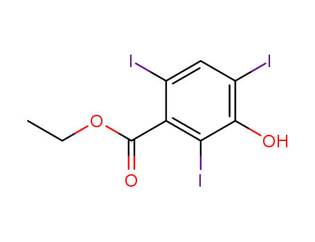 Molecular Structure of 98589-35-6 (3-hydroxy-2,4,6-triiodo-benzoic acid ethyl ester)