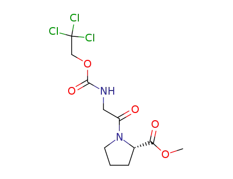 Molecular Structure of 118373-95-8 (N-trichloroethoxycarbonylglycyl-L-proline methyl ester)