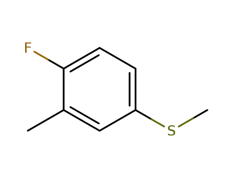 Molecular Structure of 252555-29-6 (Benzene, 1-fluoro-2-methyl-4-(methylthio)- (9CI))
