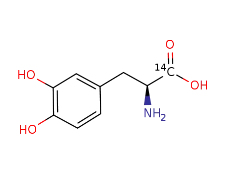 Molecular Structure of 118118-98-2 (DIHYDROXYPHENYLALANINE, DL-3,4-[ALANINE-1-14C])