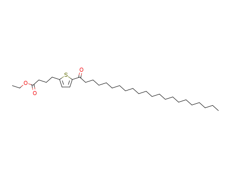 Molecular Structure of 94771-79-6 (2-Thiophenebutanoic acid, 5-(1-oxodocosyl)-, ethyl ester)