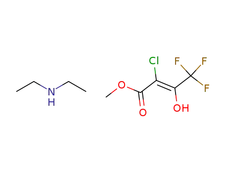 Molecular Structure of 115584-98-0 ((E)-2-Chloro-4,4,4-trifluoro-3-hydroxy-but-2-enoic acid methyl ester; compound with diethyl-amine)