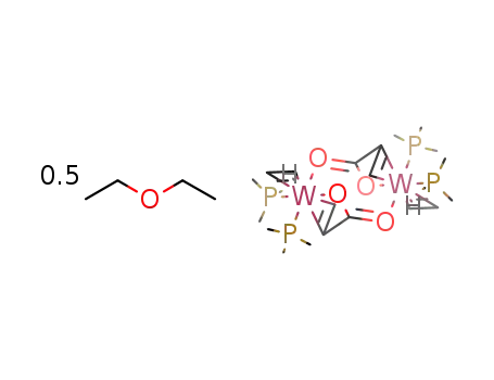 Molecular Structure of 122214-24-8 ({WH(OOCCHCH<sub>2</sub>)(C<sub>2</sub>H<sub>4</sub>)(P(CH<sub>3</sub>)3)2}2*0.5(C<sub>2</sub>H<sub>5</sub>)2O)