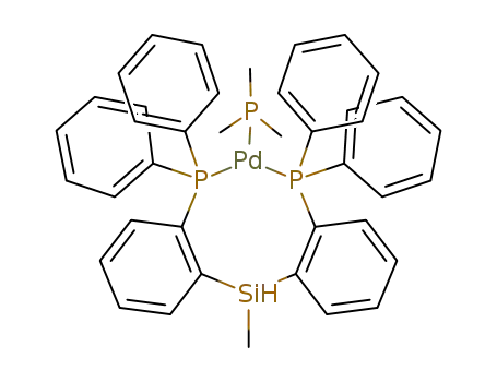 Molecular Structure of 1420041-82-2 (C<sub>40</sub>H<sub>41</sub>P<sub>3</sub>PdSi)