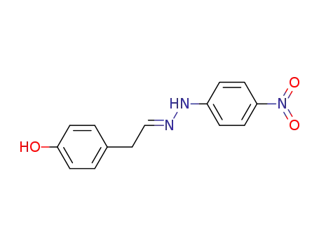Molecular Structure of 13033-75-5 ((4-hydroxy-phenyl)-acetaldehyde-(4-nitro-phenylhydrazone))