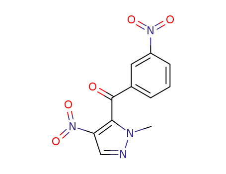 Molecular Structure of 132771-14-3 (1-methyl-4-nitro-5-(3-nitrobenzoyl)pyrazole)