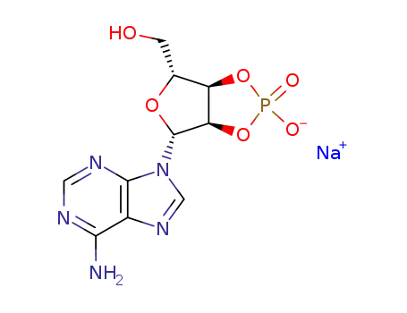 Molecular Structure of 37063-35-7 (ADENOSINE-2':3'-CYCLIC MONOPHOSPHATE, SODIUM SALT)
