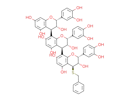 Molecular Structure of 103215-52-7 (procyanidin C-1 4''-benzylthioether)