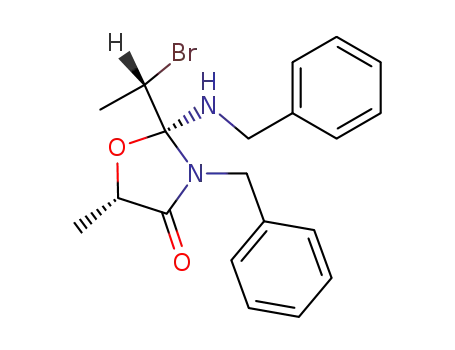 2-benzylamino-2-(1-bromoethyl)-3-benzyl-5-methyloxazolidin-4-one