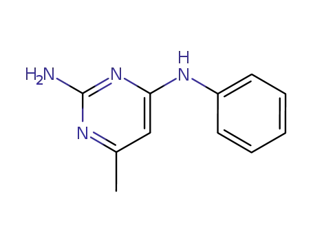 Molecular Structure of 7781-29-5 (2-AMINO-4-PHENYLAMINO-6-METHYLPYRIMIDINE)