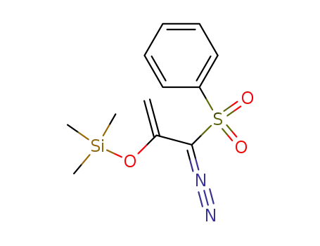 Molecular Structure of 172977-57-0 (1-Diazo-1-(phenylsulfonyl)-2-(trimethylsiloxy)prop-2-ene)