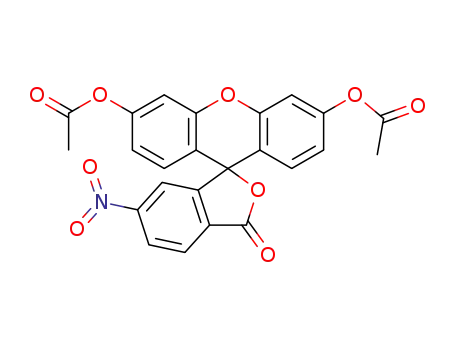 Molecular Structure of 53299-21-1 (3',6'-Bis(acetyloxy)-6-nitrospiro[isobenzofuran-1(3H),9'-[9H]xanthen]-3-one)