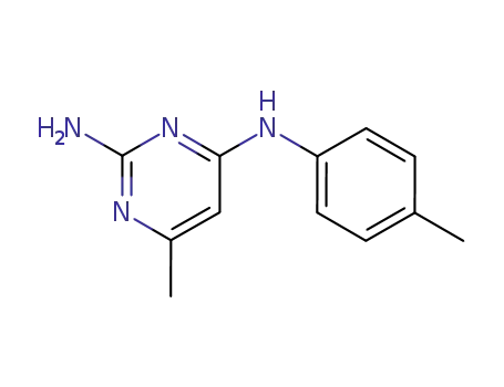 Molecular Structure of 91568-39-7 (6-methyl-N~4~-(4-methylphenyl)pyrimidine-2,4-diamine)