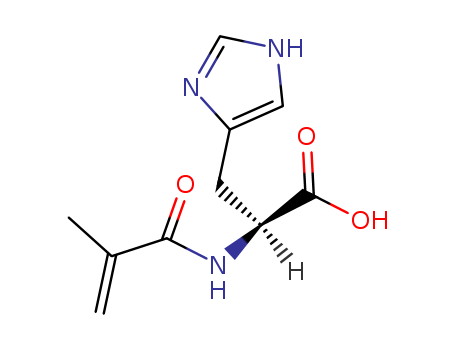 Molecular Structure of 13282-13-8 (L-Histidine, N-(2-methyl-1-oxo-2-propenyl)-)